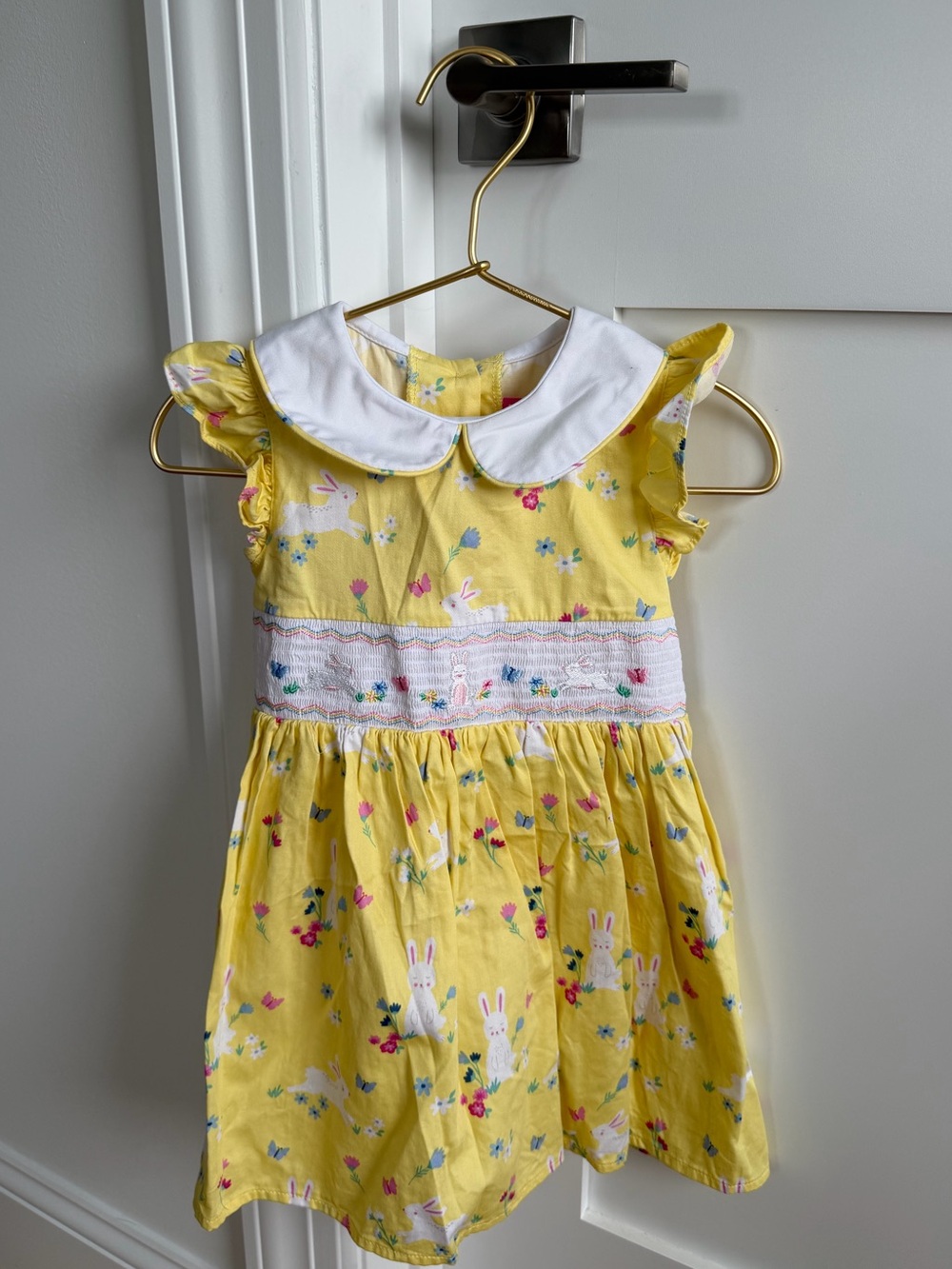 3T Good Lad Yellow Bunny Smocked Easter Dress - LIKE NEW (Retails $44)